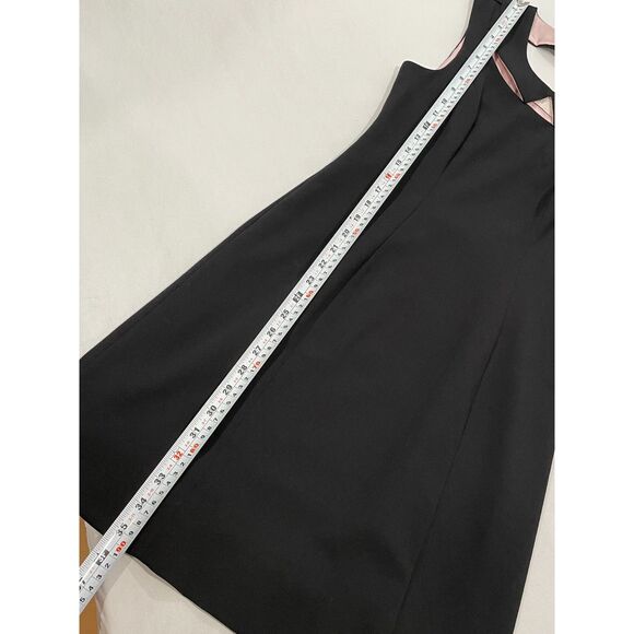 ~ Anthropologie 00 Cocktail Mini Dress Black Cutout Collar Lined Sleeveless XS - Picture 5 of 15